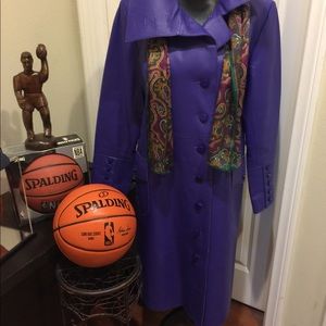 Full Length Purple Leather Topper